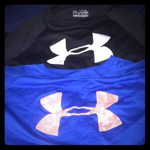 2 Under Armor BOYS YOUTH XL LOOSE FITTING T SHIRTS